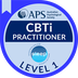 APS and Australasian Sleep Association certified CBT-I practitioner badge, Level 1