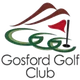Logo of Gosford Golf Club with a stylized golf course and hill design.